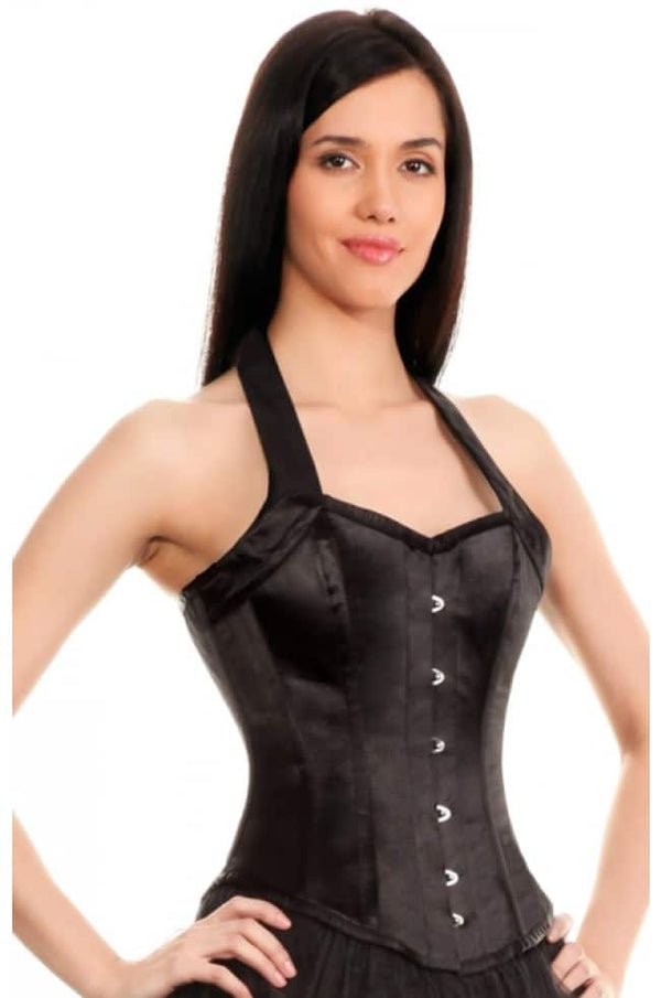 Svart korsett i halterneck modell