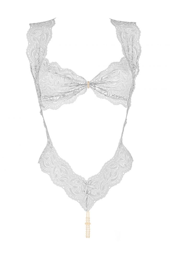 Vit pärlbody Your Night fram